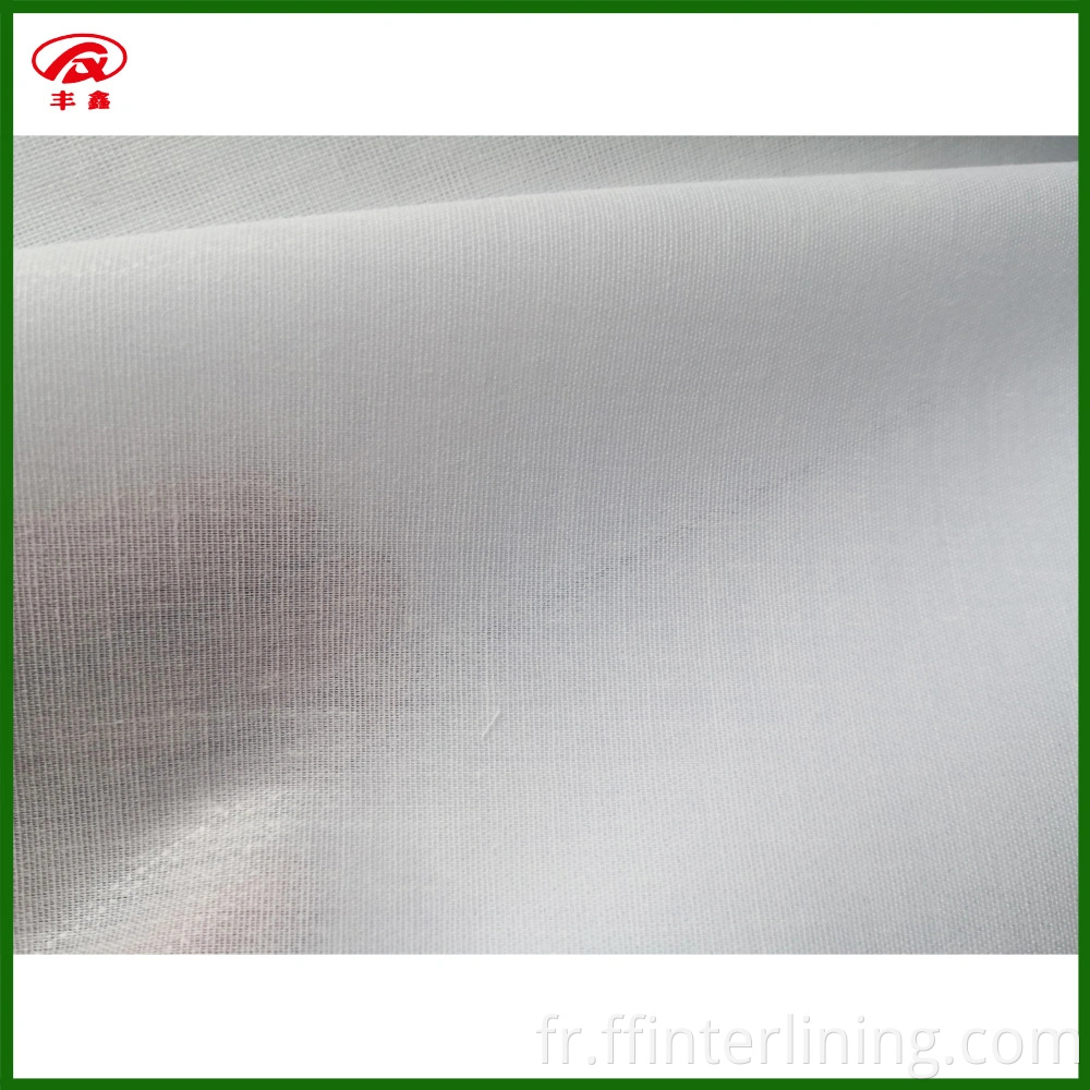 100 % coton tissu thermocollant col chemise entoilage thermocollant